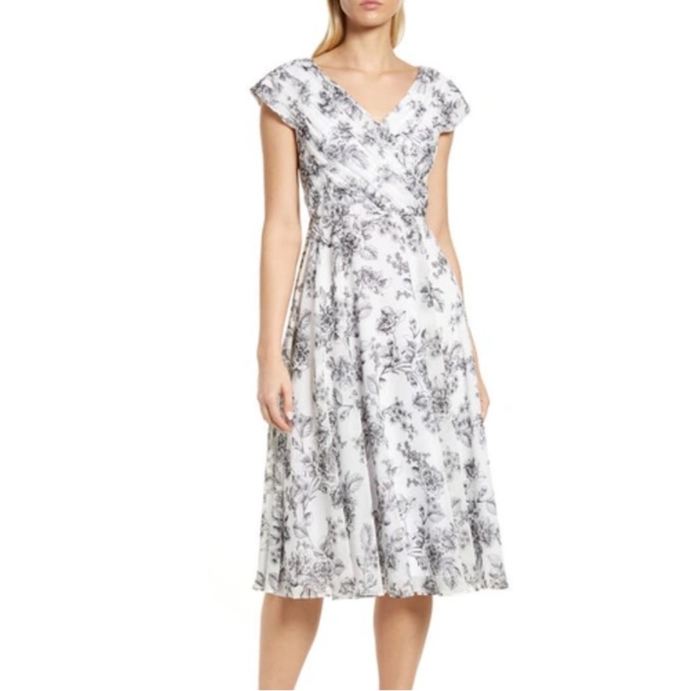 Rachel Parcell Floral Chiffon Wrap Dress